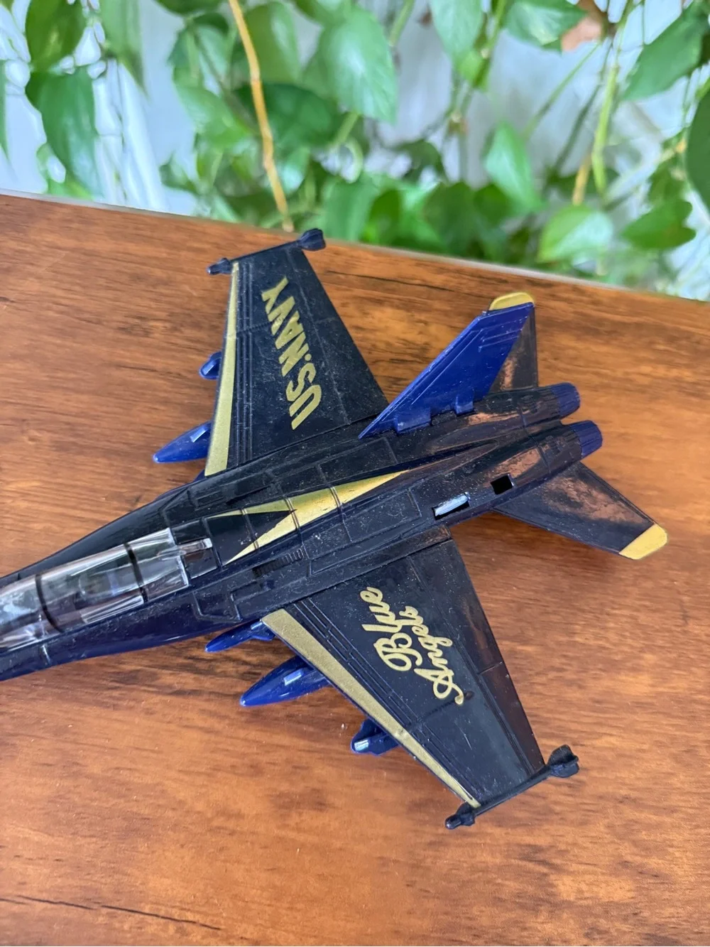 Blue Military Jet Toy Plane for Kids - USN Styled